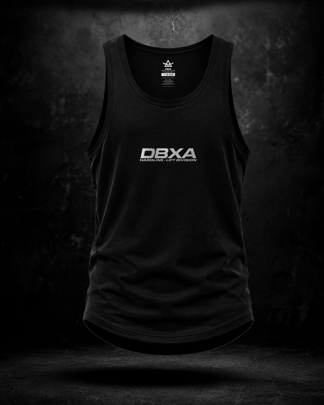 Black tank top with &