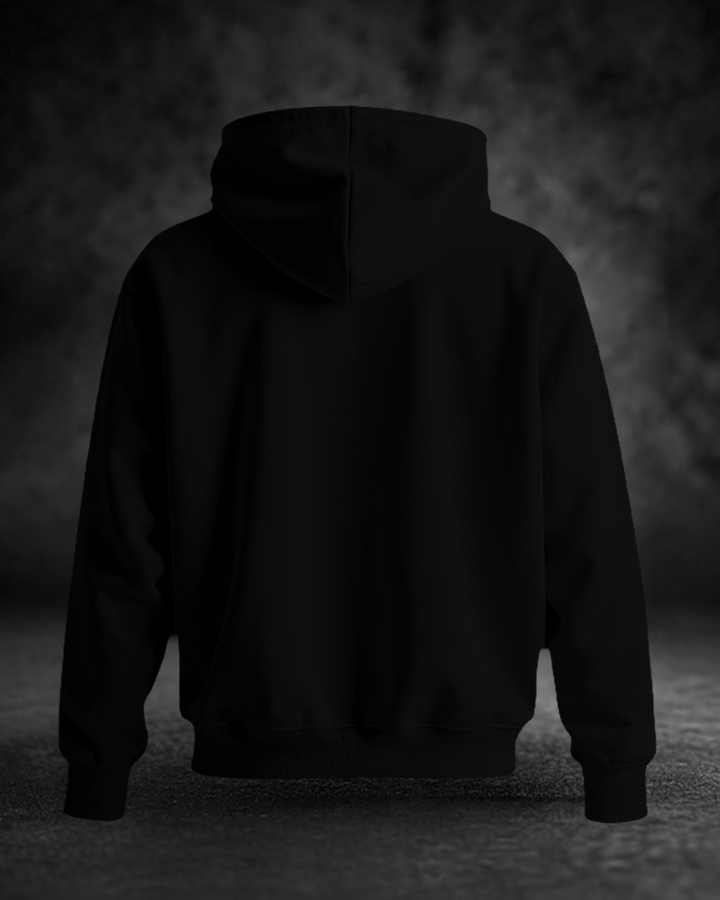 Black hoodie on a dark background