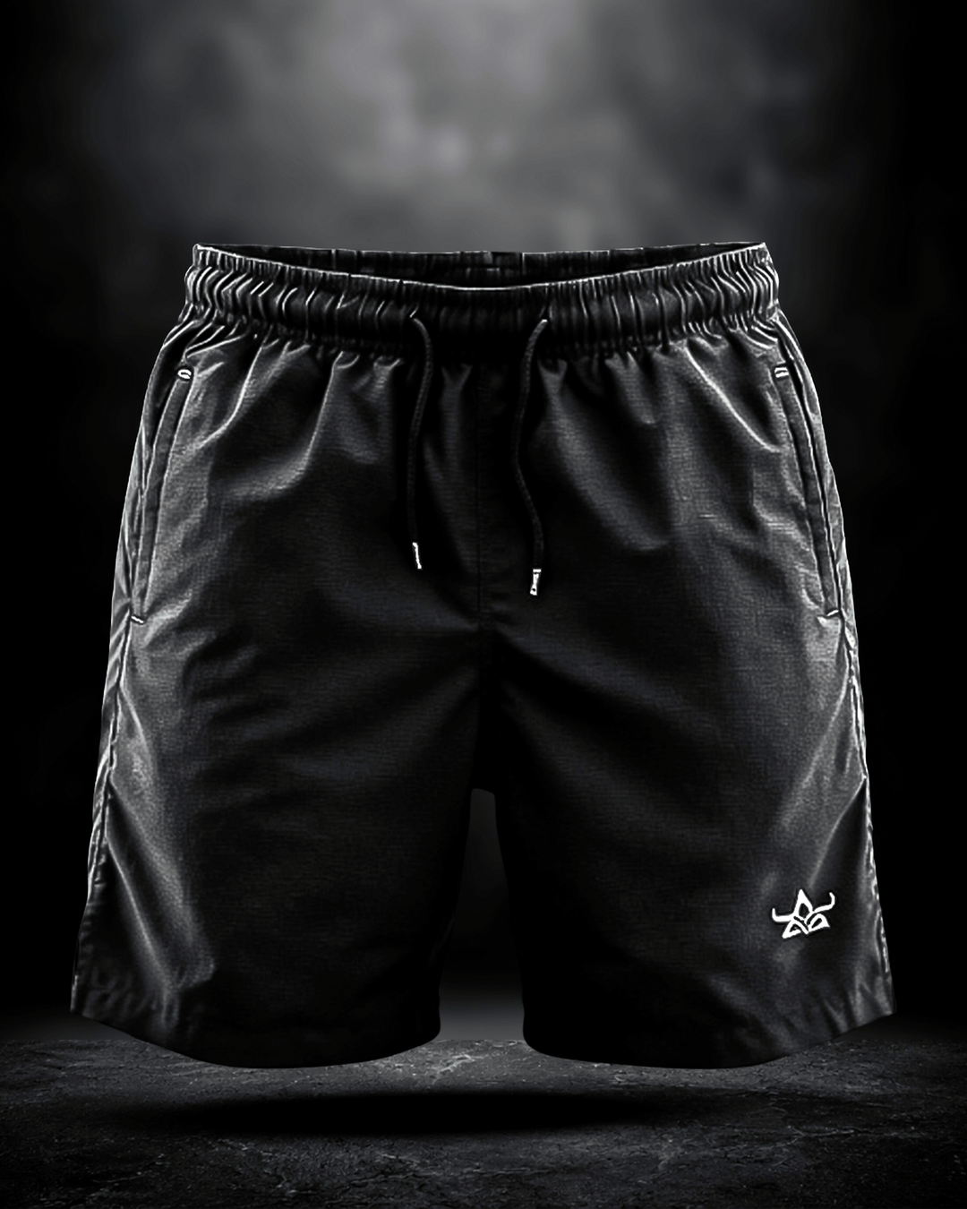 Black DBXA Ironstrike Shorts shown from the front