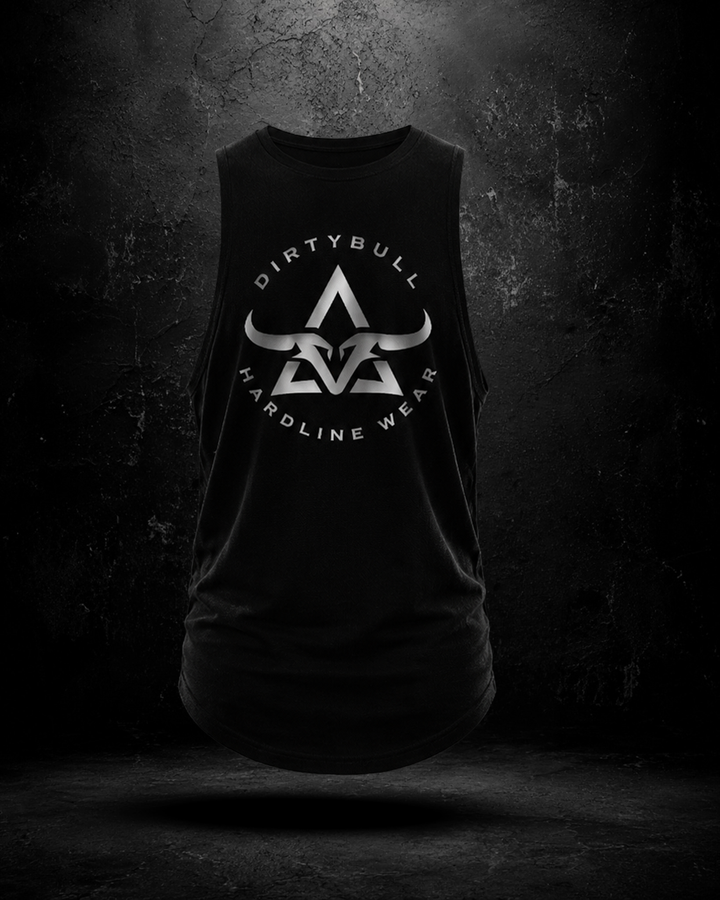 Black DBXA Bullstrike Tank showing the rear bull logo
