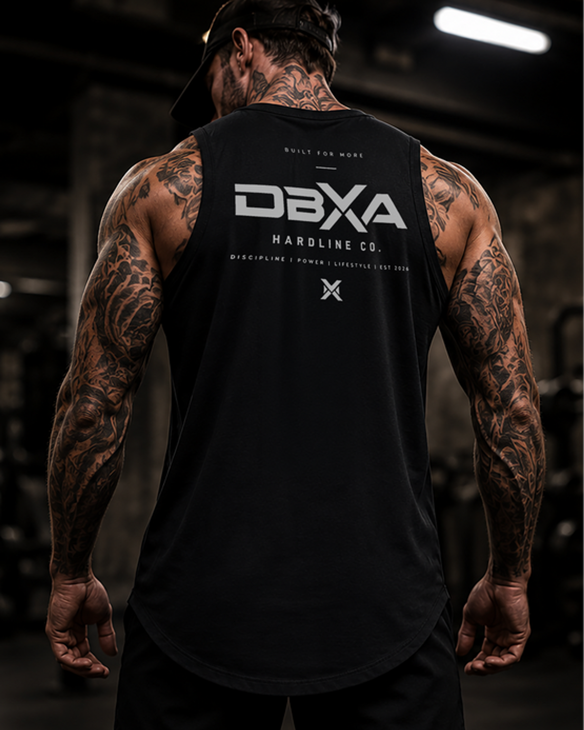 DBXA Stronghold Tank — Black — rear lifestyle view