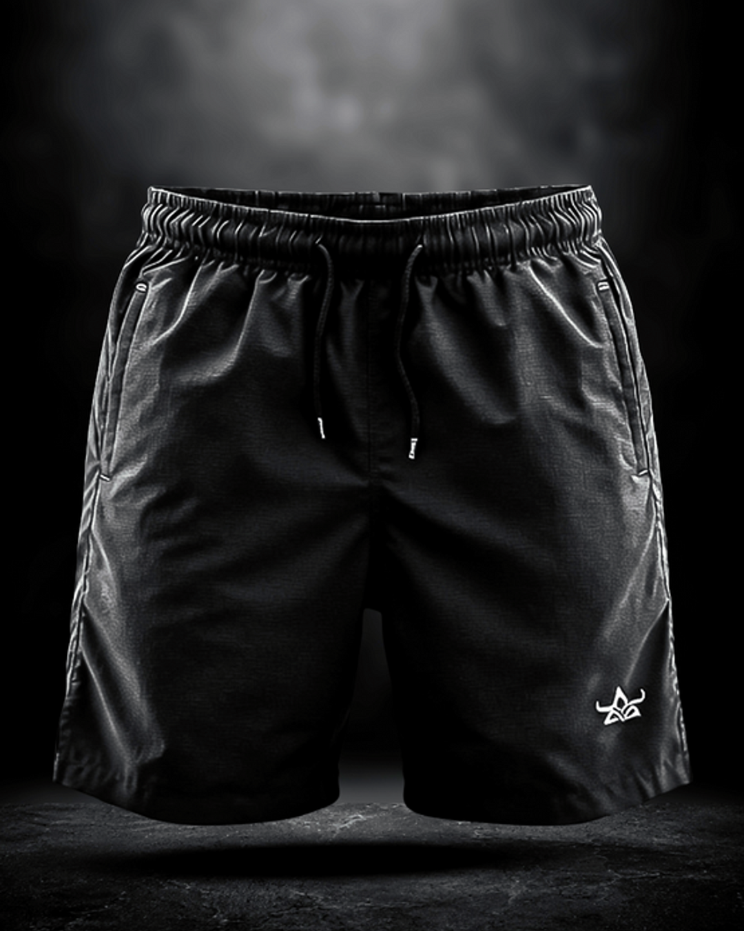 Black DBXA Ironstrike Shorts shown from the front