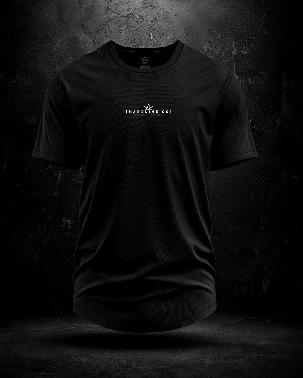 Black DBXA Hardline Classic Tee showing the small front chest graphic