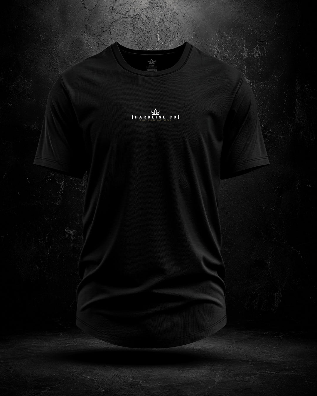 Black DBXA Hardline Classic Tee showing the small front chest graphic