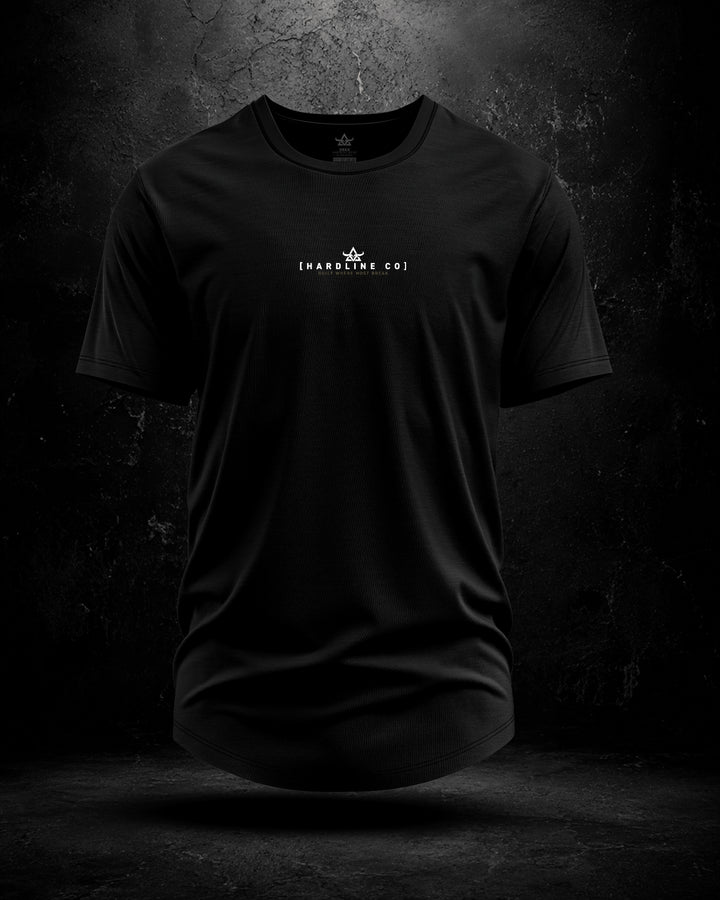 Black DBXA Hardline Classic Tee showing the small front chest graphic