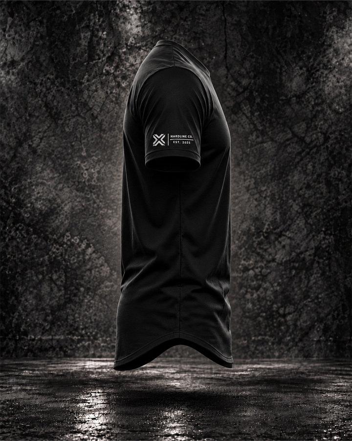 HARDLINE CO. WINGMARK CURVED-HEM TEE — side product view