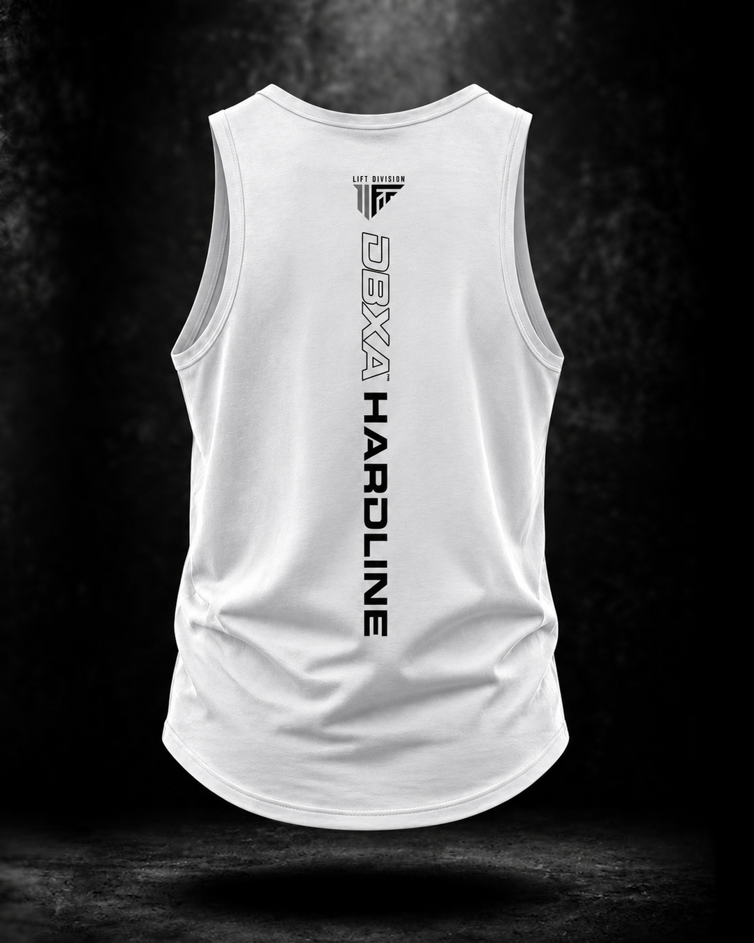 DBXA Ironspine Tank — White — back product view