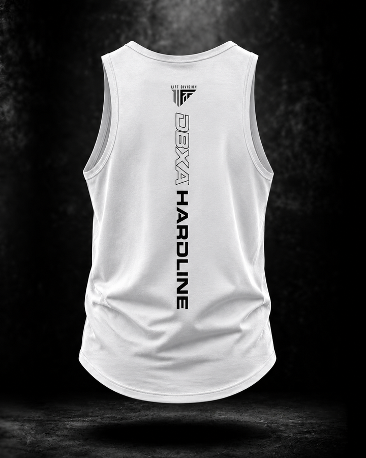 DBXA Ironspine Tank — White — back product view