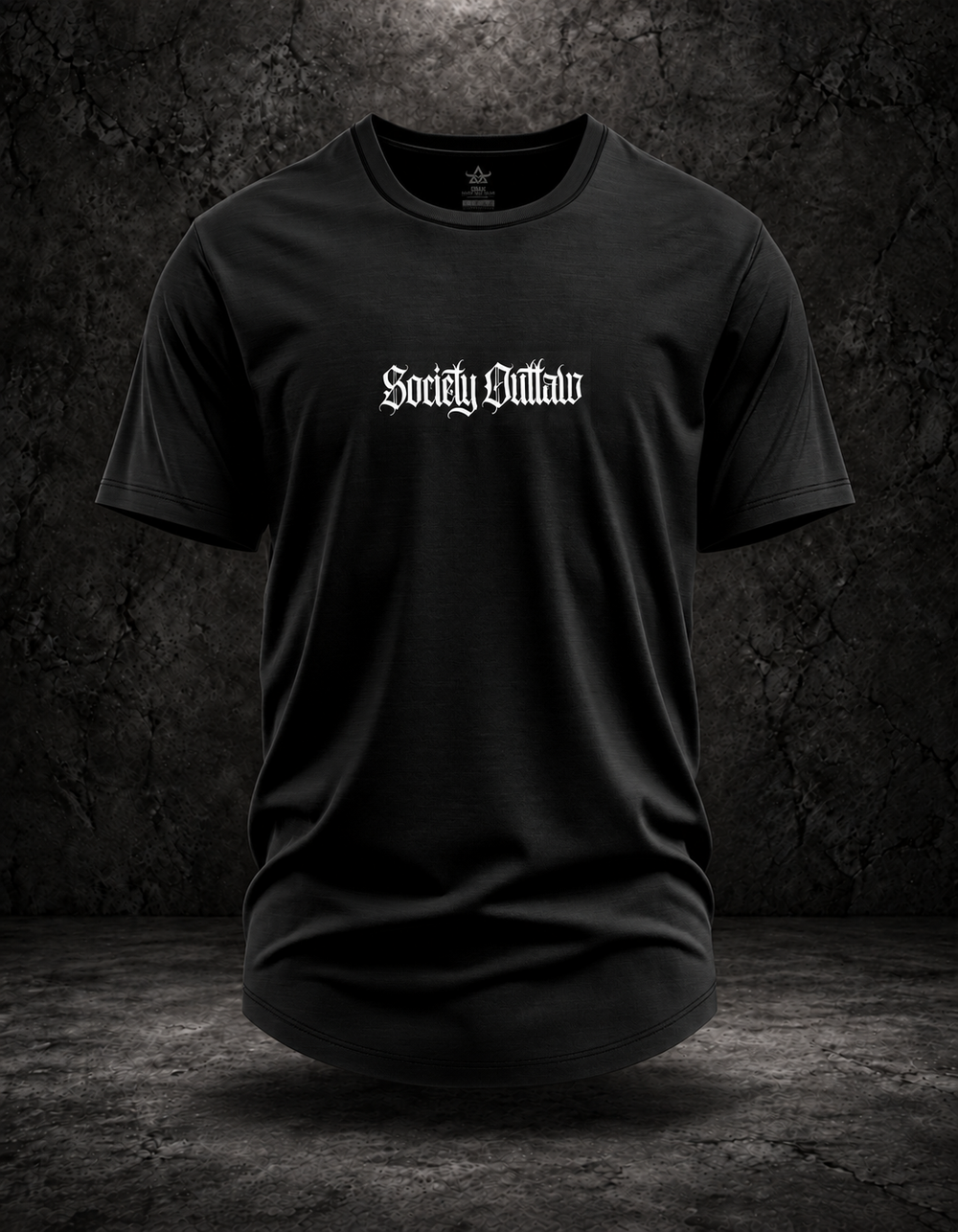 Society Outlaw Graffiti Tee — Black — front view