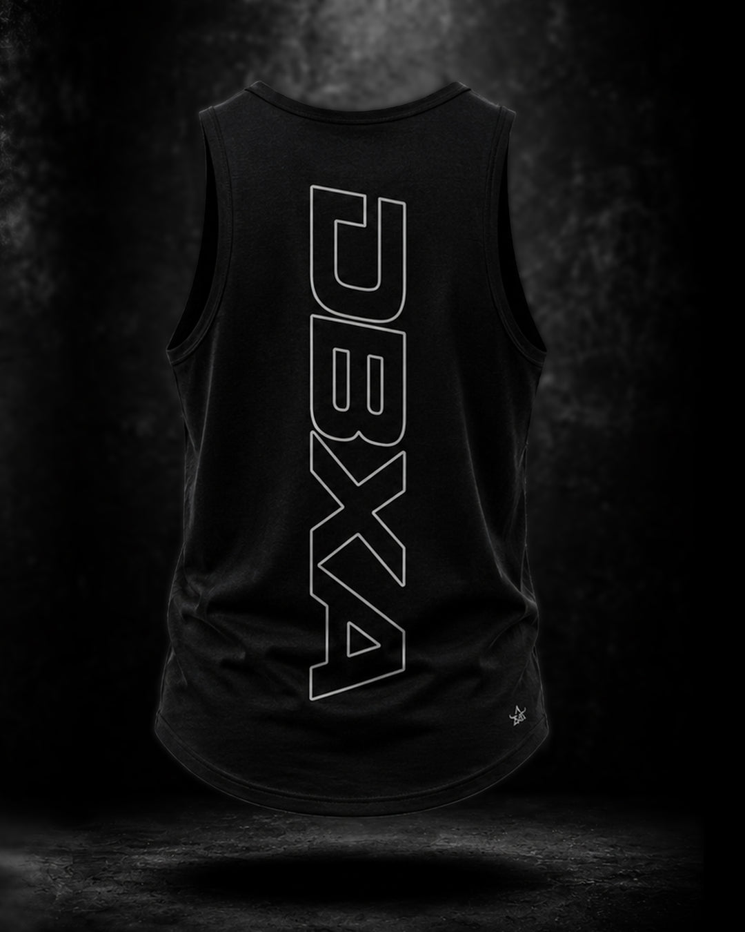 Black tank top with &