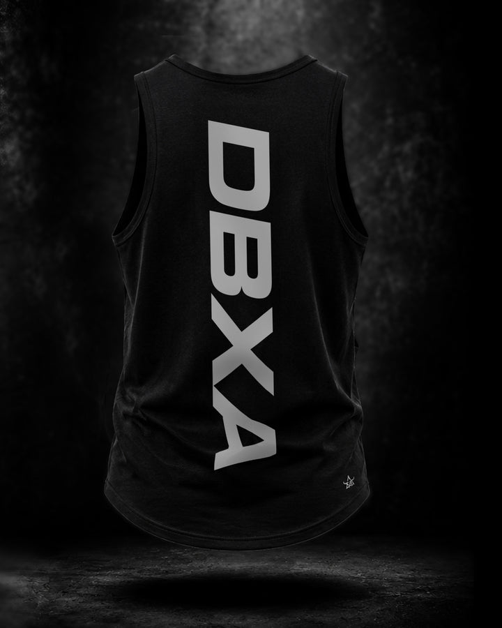 Black tank top with &