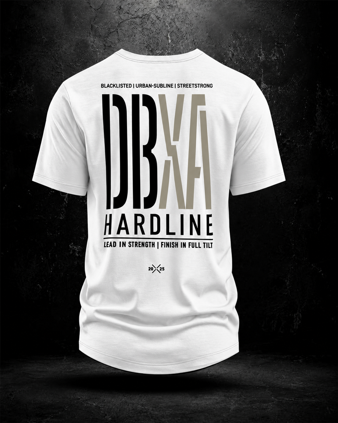 DBXA Hardline Taper Span Tee — White — back product view
