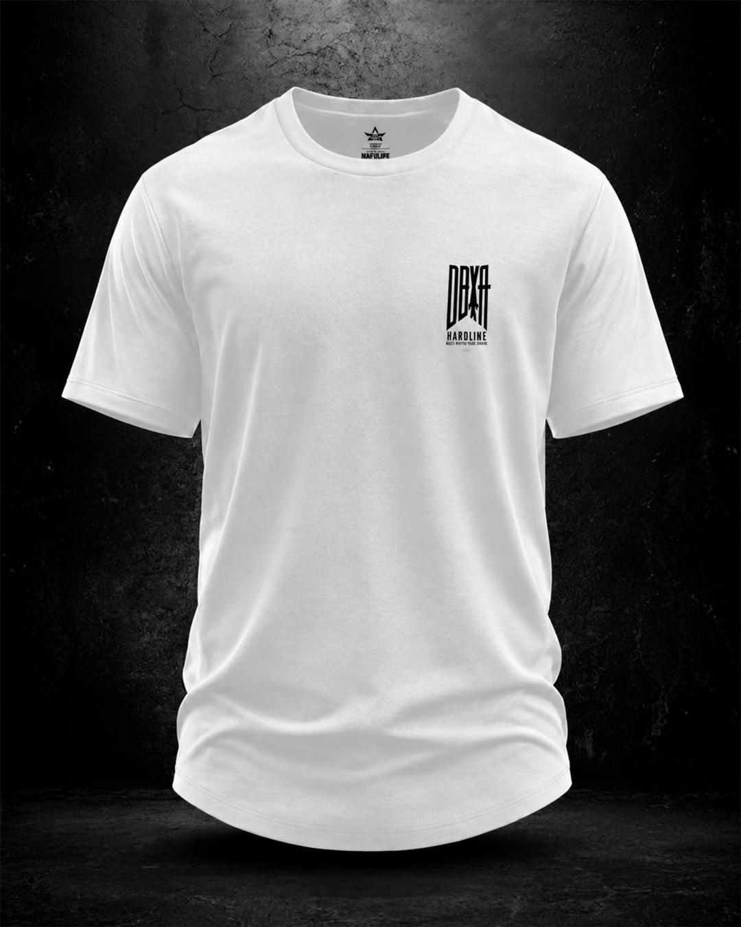 DBXA Hardline Taper Span Tee — White — front product view