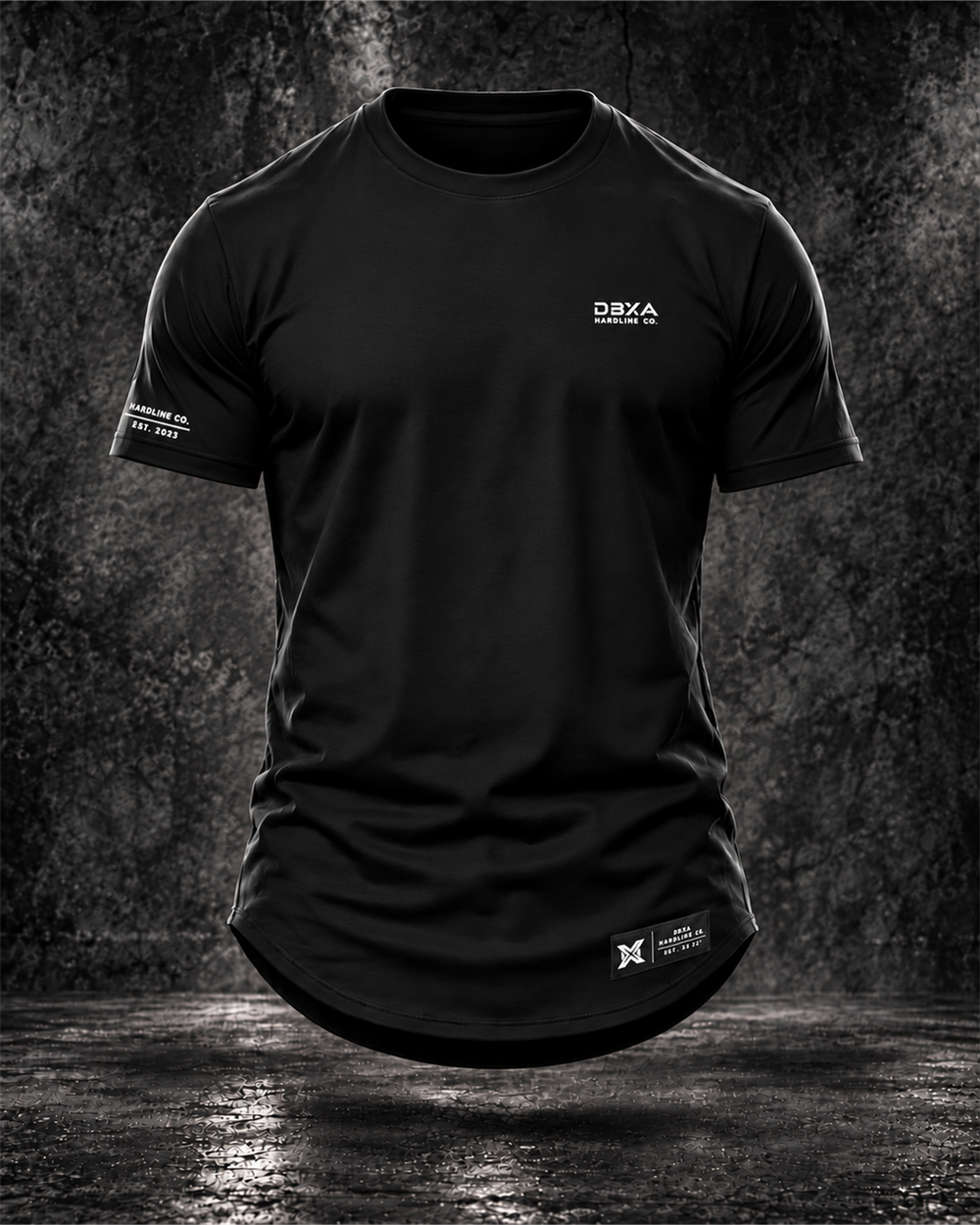 HARDLINE CO. WINGMARK CURVED-HEM TEE — front product view