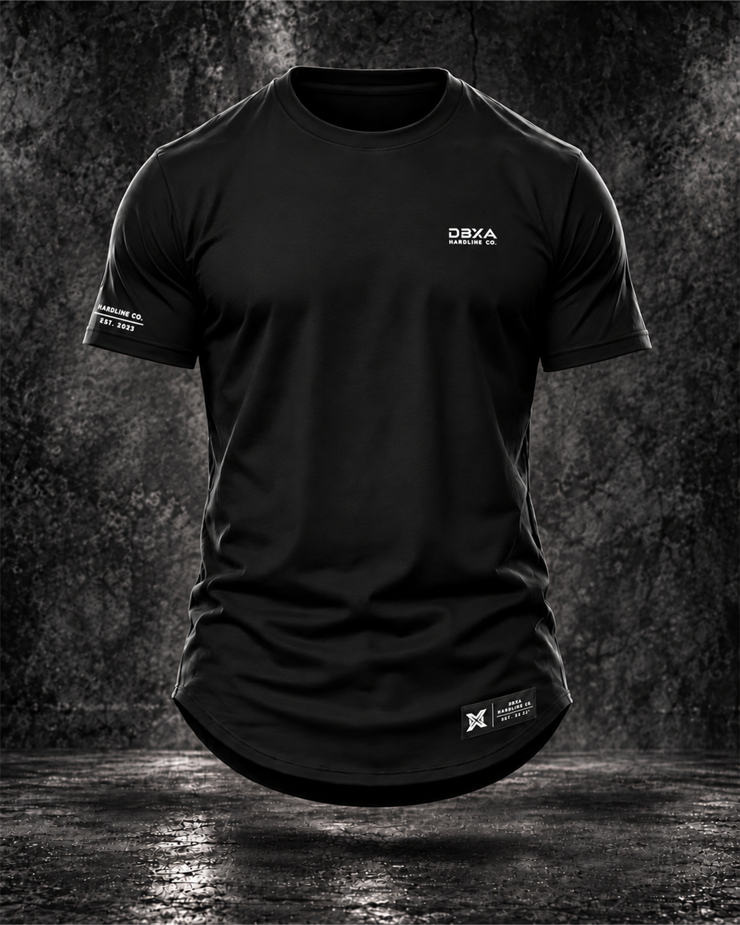 HARDLINE CO. WINGMARK CURVED-HEM TEE — front product view